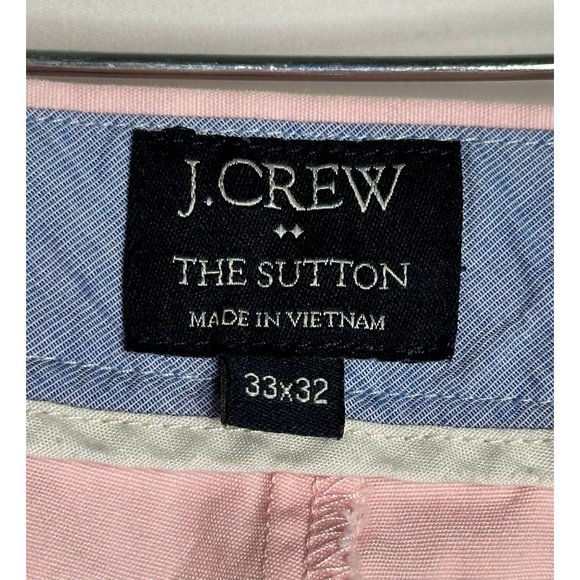 J. Crew Sutton Pink Casual Summerweight Chino Pants Mens 33x32 - Picture 5 of 6